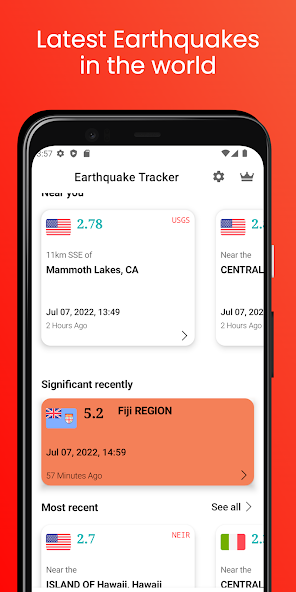 Earthquake App Screenshot